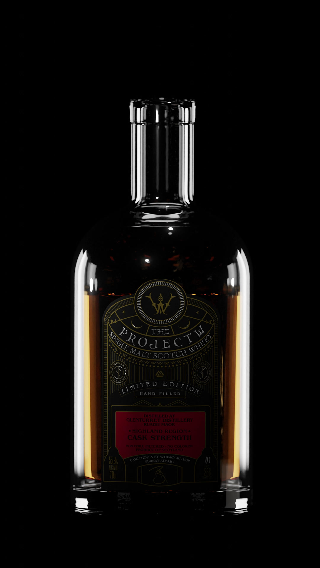The Project W Glenturret Ruadh Maor bottle